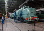 Die Elektrolokomotive NS 1201 der NS-Baureihe 1200 am 24 Juni 2025 im Het Spoorwegmuseum (bis 2005 NSM - Nederlands Spoorwegmuseum / Niederländischen Eisenbahnmuseum) in Utrecht im ehemaligen Bahnhof Maliebaan. Ein Eisenbahnmuseum das zum Verwei ...