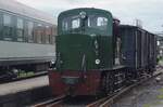 Am tr�ben 5 Juli 2026 rangiert ex-NS, heute SHM 101 mit ein kurzer Fotoguterzug durch das Bw Hoorn aus w�hrend das Bello-festival der SHM.