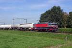 RaiLogic/Cap-Train 1618 schleppt ein Gaskesselwagen durch Hultem am 23 Augustus 2019.