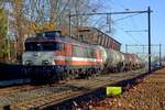 16001800/681287/ex-locon-heute-rfo-1831-schleppt-ein Ex-LOCON, heute RFO 1831 schleppt ein Kesselwagenzug durch Wijchen richtung Tilburg am 30 November 2019.