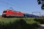 Der leeren SITFA-PKW Zug mit 189 043 passiert am 28 Juni 2019 Oisterwijk.
