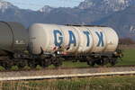 7836 281 (Zans) von  GATX  am 8. April 2026 bei Bernau am Chiemsee.