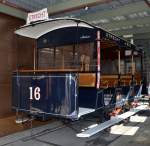 Nederlands Spoorwegmuseum Utrecht: Pferdewagen Nr. 16 der STM für die Strecke Utrecht - Zeist (13.03.2016)
