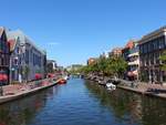 Aalmarkt und Stille Rijn, Leiden 15-07-2018.