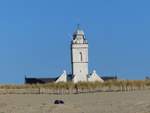 Andreas Kirche vom Strand aus gesehen.