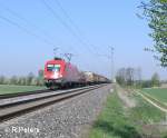 1116 030-6 mit einen gemischten G�terzug bei Moosham nach Passau.