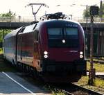 ÖBB 1116 236 mit dem 2-teiligen RJ 567 und 5-fach Beleuchtung bei der Einfahrt in Bregenz.