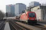 ÖBB 1116 277 mit dem Nightjet/EN 490 aus Wien kommend hat hier Einfahrt in den Bhf Hamburg-Dammtor.