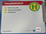 (175'849) - Bus Stubaital/IVB-Haltestellenschild - Innsbruck, Hauptbahnhof - am 18.