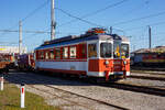 Ein ehemaliger Schweizer nun in Oberösterreich:  Der Schmalspur-Elektro-Triebwagen 23 112 ET B4 „Gmunden“ (Arbeitstriebwagen) der Stern & Hafferl Verkehrsgesellschaft m.b.H.