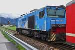 Nachschuss auf die Diesellok D 16 der Zillertalbahn die ihren Zug aus dem Kreuzungsbahnhof Ramsau im Zillertal in Richtung Mayrhofen zieht. 19.08.2024 