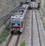 U-Bahn 2638, von der Haltestelle Westbahnhof kommend in Richtung Halt Gumpendorfer Stra�e. 09.05.2026