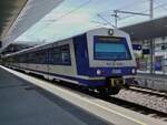 Trieb Zug 6020 289-2, f�hrt in den Bahnhof Wien Praterstern ein.