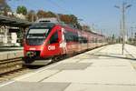 Werbetriebzug 4024 103 verlässt am 21 September 2018 Wien-Heiligenstadt.