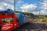 Die an die LTE Germany GmbH vermietete SIEMENS Smartron 192 999-1 (91 80 6192 999-1 D-ELOC), ex rum�nische 192 012, der European Locomotive Leasing (Wien) f�hrt am 24 Oktober 2026 mit einem offenen