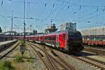 Steuerwagen 809 1907 voraus, wir der Railjet in den Hbf. München geschoben. 10.05.2025
