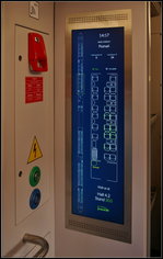 InnoTrans 2016 in Berlin: Informationsdisplay an den T�ren der Wagen.