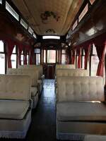 lissabon-strassenbahn/769730/wagen-nr1-von-stlouis-car-company Wagen Nr.1 von St.Louis Car Company Baujahr 1901 fr den museumsinternen Besucherverkehr im Tram-Museum in Lissabon am 03.04.2017.