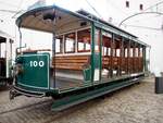 strassenbahn-porto/787691/strassenbahnen--stadtverkehr-porto-wagen-nr100 Straßenbahnen / Stadtverkehr;  Porto;  Wagen Nr.100  Wiederaufbau 1995 im Trammuseum Porto am 15.05.2018.