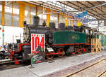   Die Mallet-Dampflokomotive G 2×3/3 104 der Museumsbahn Blonay–Chamby,  ex Süddeutsche Eisenbahn Gesellschaft SEG 104 „Zell“ (später Mittelbadische