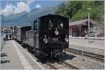 Im Rahmen der Schweizer Dampftage Brienz 2018 pendelte die SBB (Brünig) G 3/4 208 von 1913 Brienz und Meiringen mit einigen Zügen hin - und her, wobei sie (leider) bei der ersten Fahrt nach Meiringen