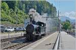 Im Rahmen der Schweizer Dampftage Brienz 2018 pendelte die SBB (Brünig) G 3/4 208 von 1913 Brienz und Meiringen mit einigen Zügen hin - und her.