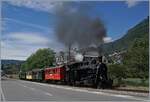  Festival Suisse de la Vapeur 2022 / Schweizer Dampffestival 2022  der Blonay-Chamby Bahn: Die BFD HG 3/4 N° 3 hat mit ihrem recht langen Dampfzug Blonay verlassen und fährt nun ein letztes mal nach Chaulin.
Die nun wieder im Einsatz der B-C stehende Dampflok dürfte die G 2x 2/2 105 künftig wohl etwas entlasten.

6. Juni 2022