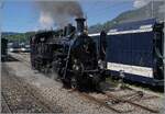 Die BFD HG 3/4 N� 3 rangiert in Blonay um ihren Zug f�r die R�ckfahrt zu �bernehmen.