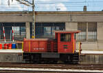 SBB Tm IV Diesellok (Rangiertraktor mit Dieselantrieb) Tm 8795 ist am 28.05.2012 in Bulle abgestellt.