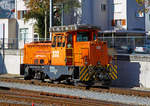 Die RhB Gm 3/3 - 232 steht am 01.11.2019 Beim Bahnhof Chur.