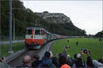 Grosses BoBo-Treffen in Balsthal: 60 Jahre Re 4/4 II in der Schweiz. 

Das ist Begeisterung. Von vorne nach hinten sind im Zug in der usseren Klus zusammengestellt: Re 4/4 II 11141 (Swiss Express), 11173 (grn im Auslieferungszustand), 11335 (grn), 11161 (grn), Re 4/4 I 10039 (grn), Re 4/4 II 11393 (TEE), Re 4/4 III 11350 (rot), Re 4/4 II 11193 (rot), Re 4/4 11130 (rot), 11230 (Lion), 11257 (Entsorgung), 11252 (Wartung mit Durchblick), 11251 (175 Jahre Schweizer Bahnen), 11160 (Cargo), 11379 (Zrich-Mnchen), 11117 (WRS 502), 11142 (MBC 506), 11119 (Rhomberg-Sersa 503), Re 456 095 (SOB), Re 460 058 (SBB), Re 465 011 (BLS), Ae 4/4 251 (BLS), Re 4/4 183 (BLS) und Re 450 012 (S-Bahn).

Oensingen, September 2024.