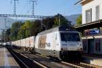BLS: Re 465 016-4 in Dienste von RAIL CARE am 1.