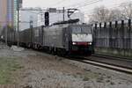 Am 24 Jänner 2021 durchfahrt SBBCI 189 991 mit der GTS Containerzug Tilburg auf den Weg nach Rotterdammer Hafenrevier.