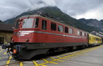Eröffnung Gotthardbasistunnel 2016. Anlässlich der Feierlichkeiten gab es eine Rollmaterialshow in Erstfeld, hier die historische Ae 6/6 I  Genf . (04.06.2016)