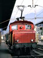 BLS Ee 3/3 Nr 401, die einzige BLS Ee 3/3, in Spiez am 28.07.1980.