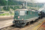 Am 26 Mai 2007 stand 11158 mit ein Sonderzug in Göschenen.