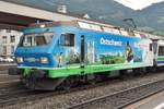 Re 456/588598/voralpen-express-456-091-steht-am VorAlpen Express 456 091 steht am 3 Juni 2014 in Arth-Goldau.