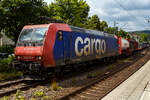 Die an die SBB Cargo International AG vermietete Re 482 019-7 (91 85 4482 018-7 CH-NRFAB) der NRFAB - Nordic Re-Finance AB, Bankeryd (Schweden), ex SBB Cargo Re 482 019-7, f�hrt am 23 Juli 2026 mit