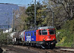 Re 620 035-6, die neuste R3  MUTTENZ  in Solothurn-West am 6. April 2020.
Foto: Walter Ruetsch