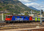Die SBB Cargo Re 620 006-7 „Lavaux“ (91 85 4620 006-7 CH-SBBC), ex Re 6/6 – 11606, fährt am 07.09.2021 durch Brig.