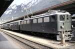 RhB Ge 6/6 II Nr.702 mit Namen Curia in Chur am 14.09.1980.