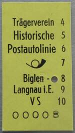 (265'936) - THP-Einzelbillet vom 18. August 2024 beim Bahnhof Biglen