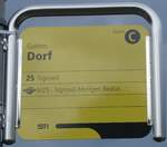 (277'498) - STI-Haltestellenschild - Gunten, Dorf - am 3. Juli 2025