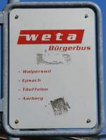 (266'674) - weta-Haltestellenschild - Tuffelen, Bahnhof - am 6.