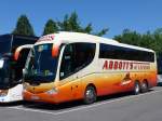 (163'714) - Aus England: Abbott's, Leeming - XK12 AOL - Scania/Irizar am 21.