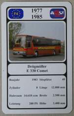 (276'733) - Quartett-Spielkarte mit Drgmller E 330 Comet von 1983 am 15.