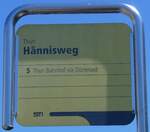 (277'346) - STI-Haltestellenschild - Thun, Hnnisweg - am 29. Juni 2025