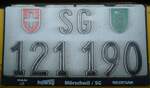 (143'698) - Nummernschild - SG 121'190 - am 20.