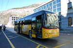 (284'165) - PostAuto Wallis - VS 705/PID 11'910 - Iveco am 15. Januar 2026 beim Bahnhof Brig