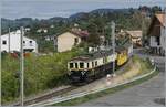 L'aventure ferroviaire de l'Oberland Bernois / Das Bahnabenteuer des Berner Oberlands - der MOB FZe 6/6 2002 ist mit seinem Riviera Belle Epoque Zug 200207E bei Planchamp auf dem Weg nach Montreux.

5. September 2026 